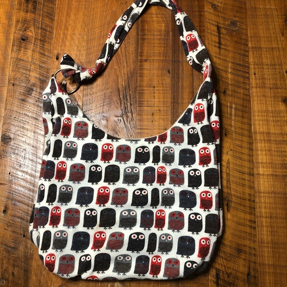 Handbags - Hobo Bag Owl Print Large